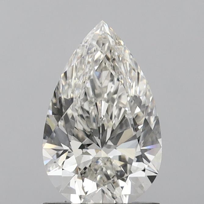 1.33-carat pear diamond with G color, null cut, and VS1 clarity.