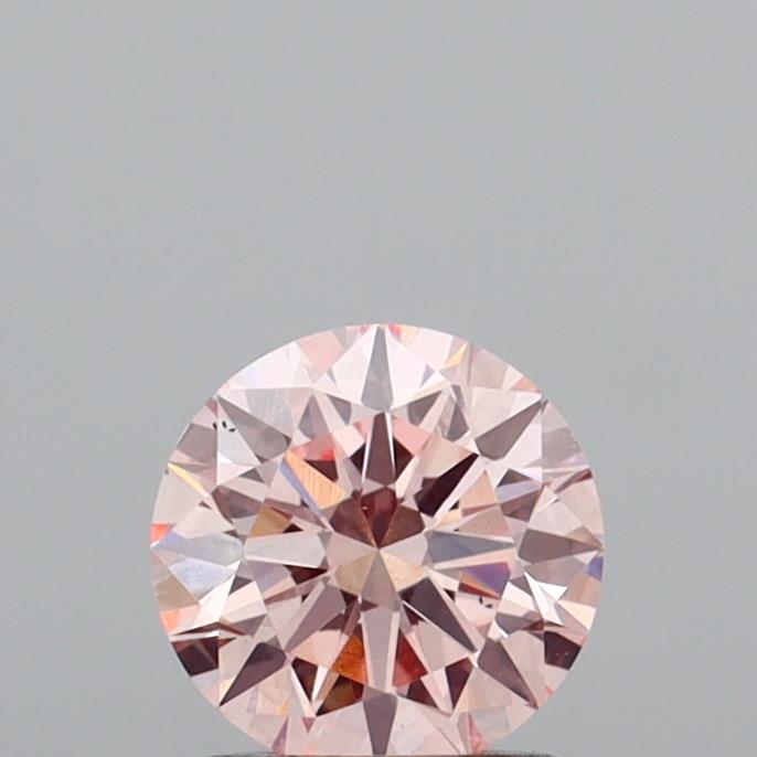 Actual 1.06 carat Intense Pink Round lab-grown diamond