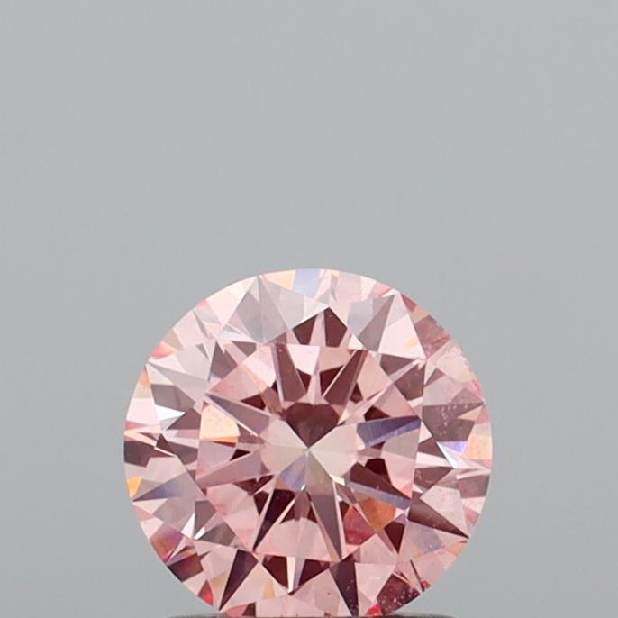 Actual 1.01 carat Intense Pink Round lab-grown diamond