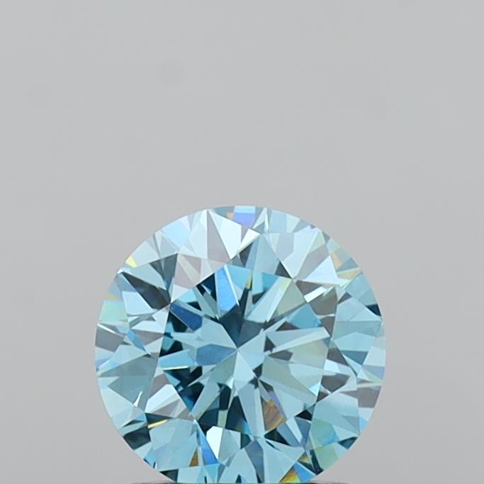 Actual 1.17 carat Vivid Blue Round lab-grown diamond
