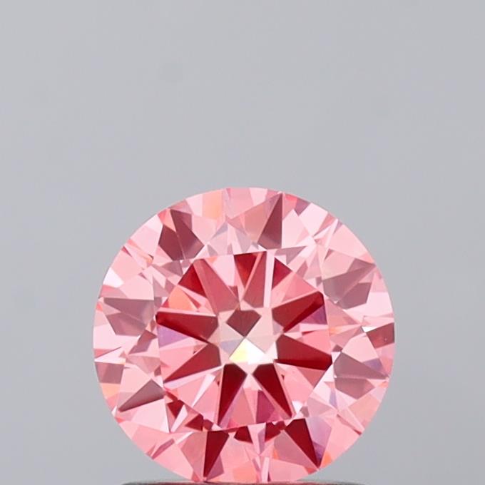 Actual 1.15 carat Vivid Pink Round lab-grown diamond