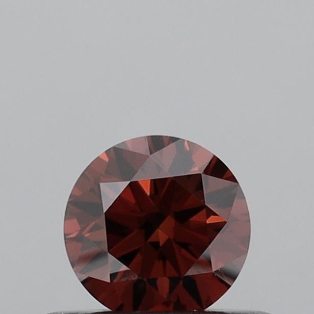 Actual 0.38 carat Deep Orange Round lab-grown diamond