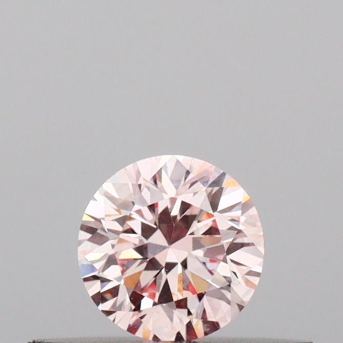 Actual 0.22 carat Fancy Pink Round lab-grown diamond