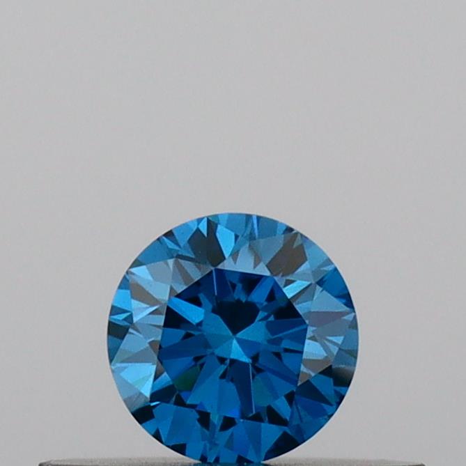 Actual 0.22 carat Vivid Blue Round lab-grown diamond