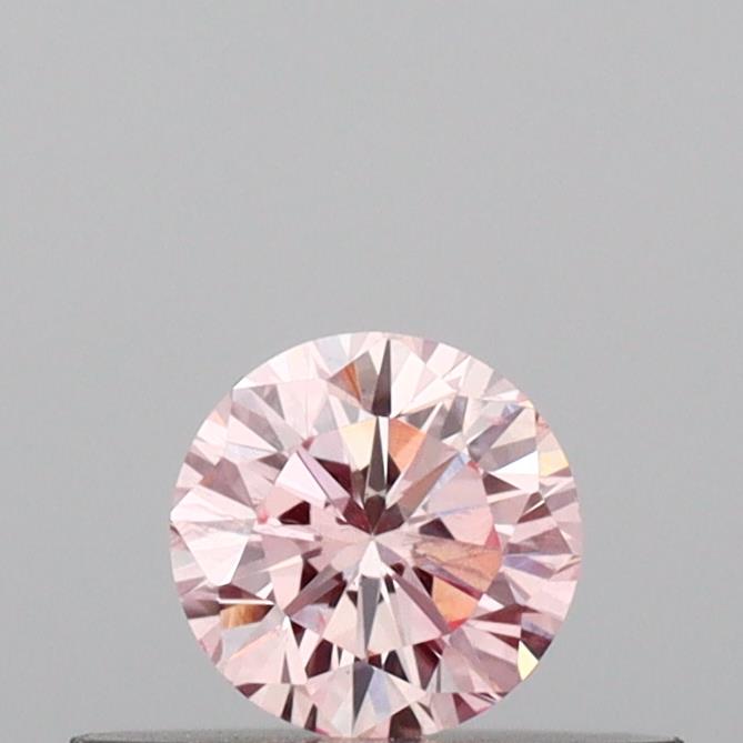 Actual 0.23 carat Fancy Pink Round lab-grown diamond