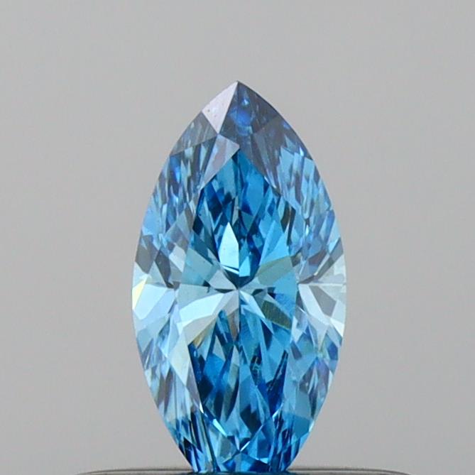 Actual 0.26 carat Vivid Blue Marquise lab-grown diamond