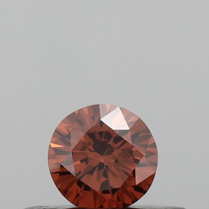 Actual 0.2 carat Deep Orange Round lab-grown diamond