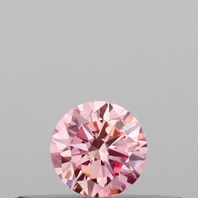 Actual 0.16 carat Fancy Pink Round lab-grown diamond