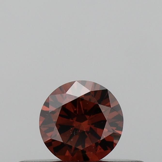 Actual 0.18 carat Deep Orange Round lab-grown diamond