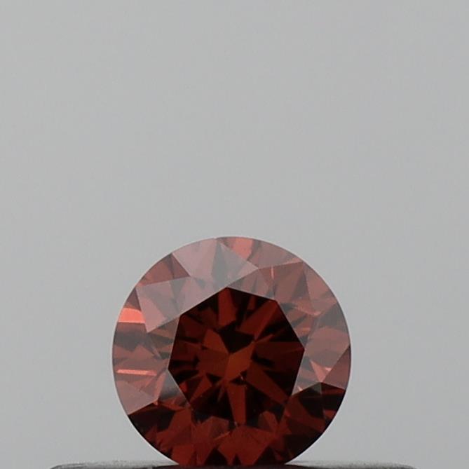 Actual 0.2 carat Deep Orange Round lab-grown diamond