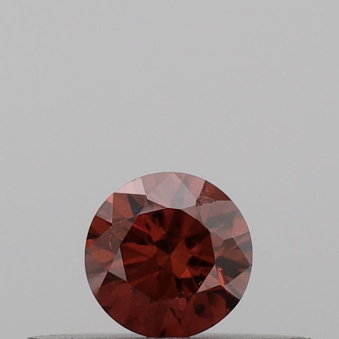Actual 0.16 carat Deep Orange Round lab-grown diamond