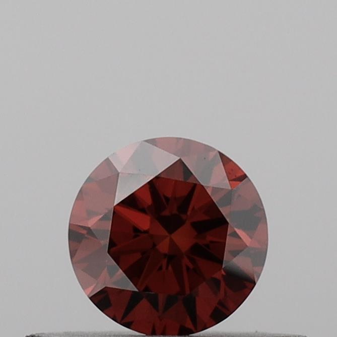Actual 0.29 carat Deep Orange Round lab-grown diamond