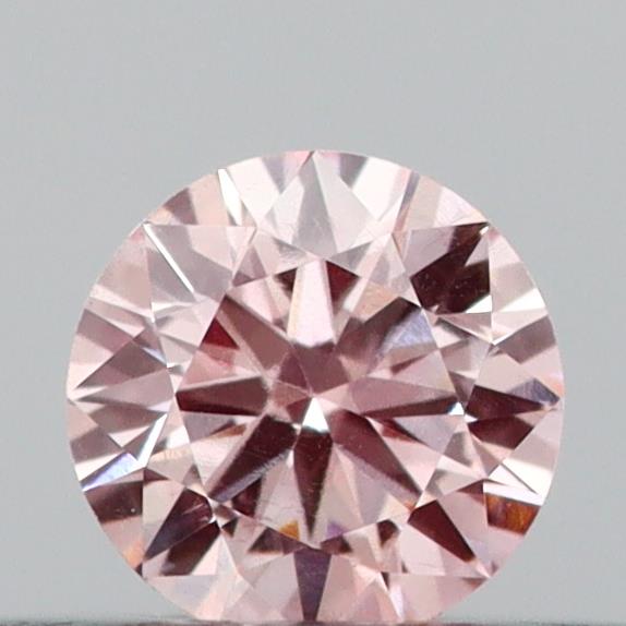 Actual 0.18 carat Fancy Pink Round lab-grown diamond