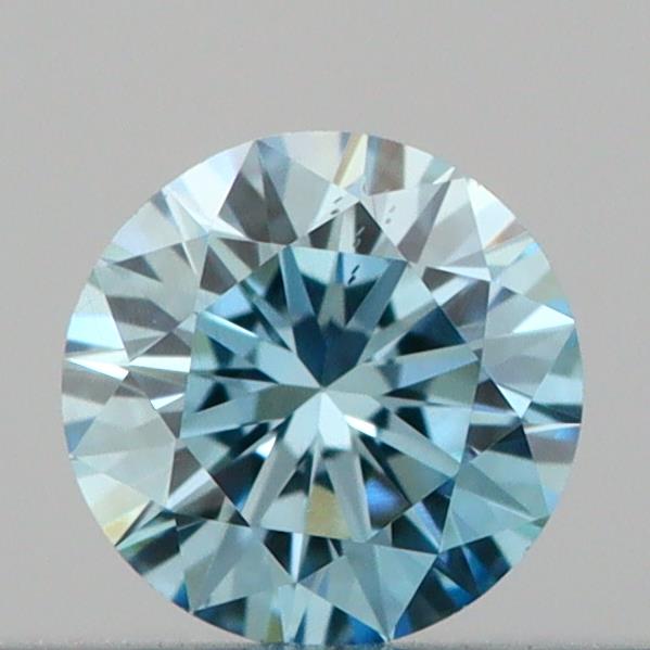 Actual 0.17 carat Vivid Blue Round lab-grown diamond