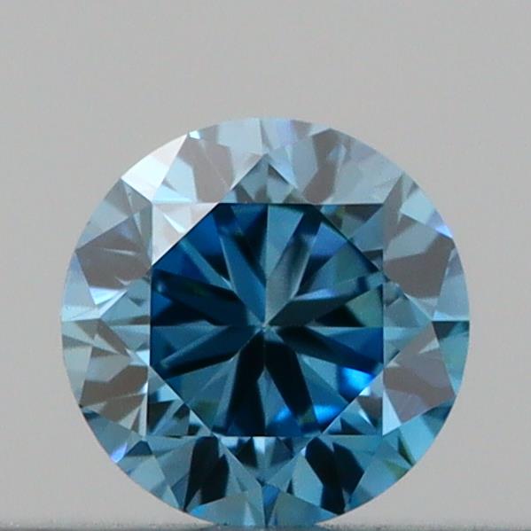 Actual 0.17 carat Vivid Blue Round lab-grown diamond