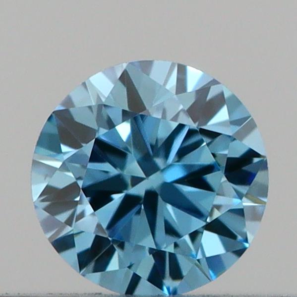 Actual 0.17 carat Vivid Blue Round lab-grown diamond
