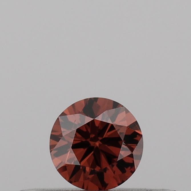 Actual 0.16 carat Deep Orange Round lab-grown diamond