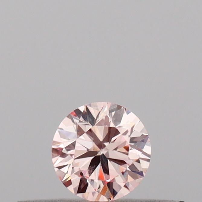Actual 0.16 carat Fancy Pink Round lab-grown diamond