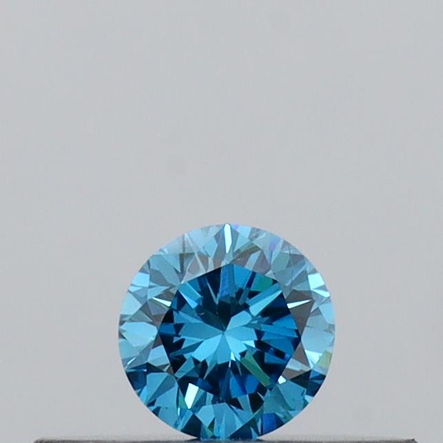 Actual 0.15 carat Vivid Blue Round lab-grown diamond