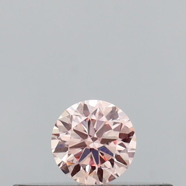 Actual 0.13 carat Fancy Light Pink Round lab-grown diamond