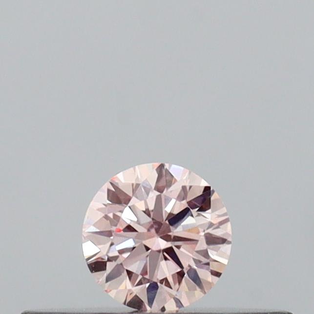 Actual 0.13 carat Fancy Pink Round lab-grown diamond