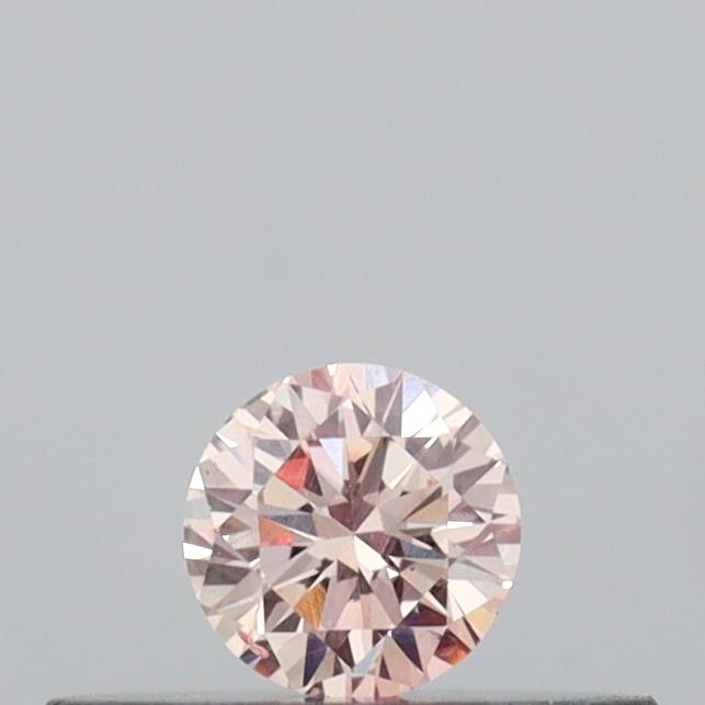 Actual 0.13 carat Fancy Pink Round lab-grown diamond