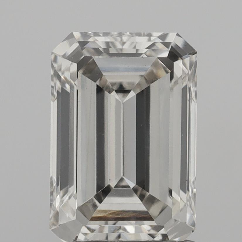 Actual 1.57 carat H Emerald lab-grown diamond